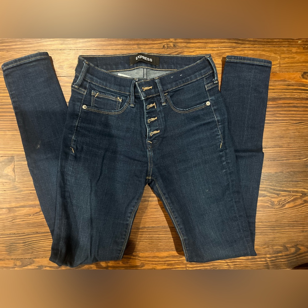 Express • Denim Perfect Mid Rise - Picture 2 of 5
